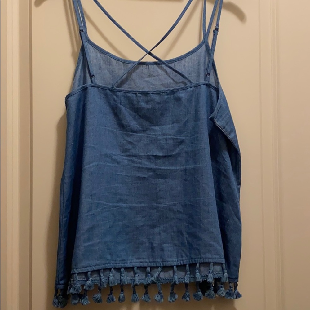 Blue tassel top - Picture 3 of 4